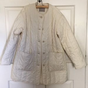 Everlane Cotton Quilted Jacket -large - cream
